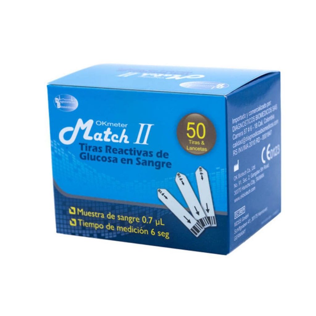 Tiras reactivas de glucosa en sangre