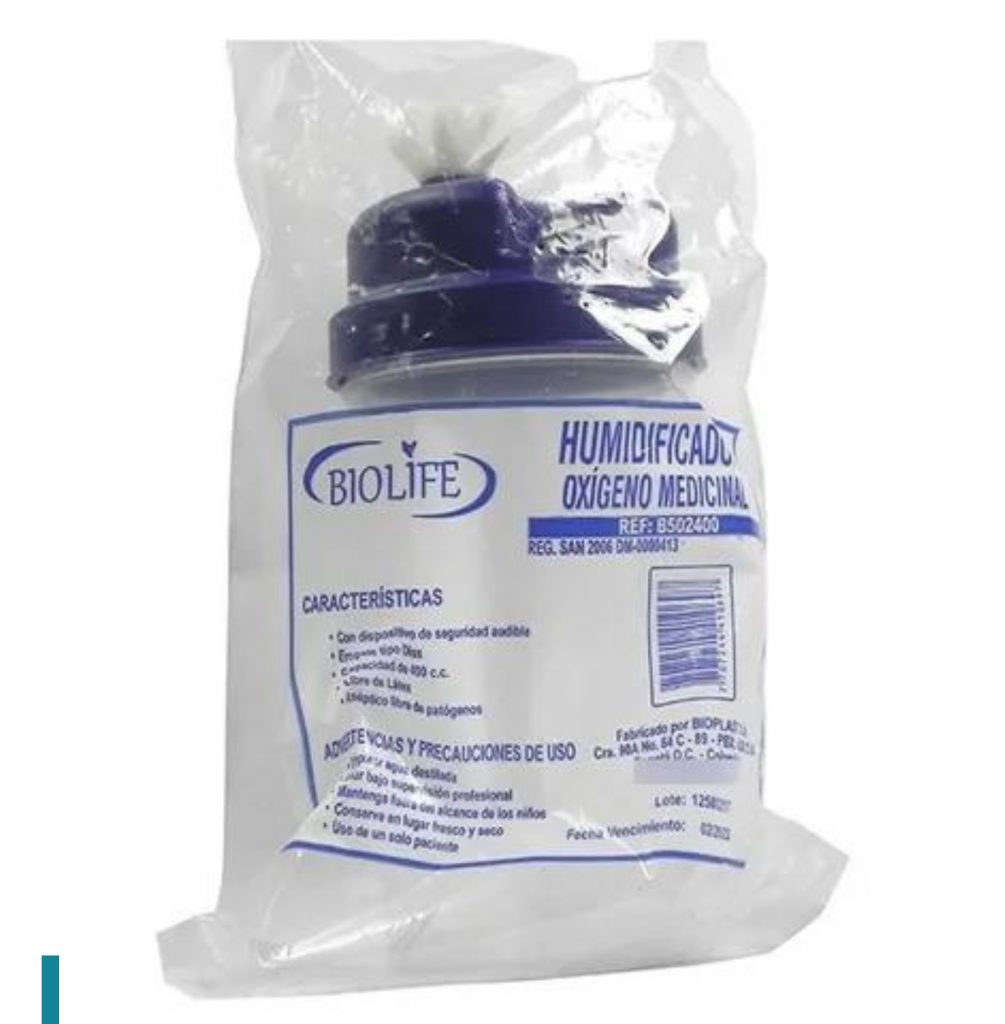 Humidificador oxigeno medicinal