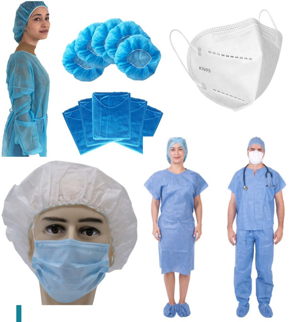 kit cirujano no.12 gorro redondo + tapaboca tiras